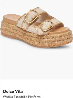 Dolce Vita Wanika Espadrille Platform Sandal - Cream & Tan
